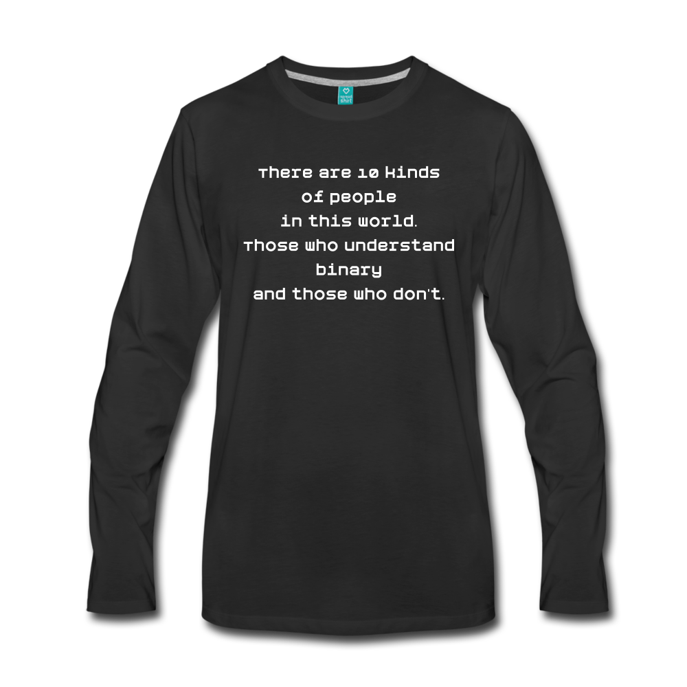 Binary People (Men's Premium Long Sleeve T-Shirt) - black