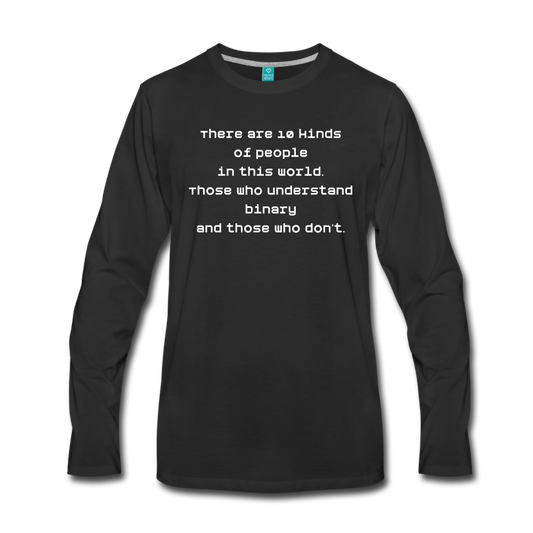 Binary People (Men's Premium Long Sleeve T-Shirt) - black