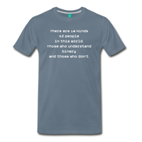 Binary People (Men's Premium T-Shirt) - steel blue