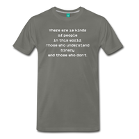 Binary People (Men's Premium T-Shirt) - asphalt gray