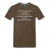 Binary People (Men's Premium T-Shirt) - noble brown