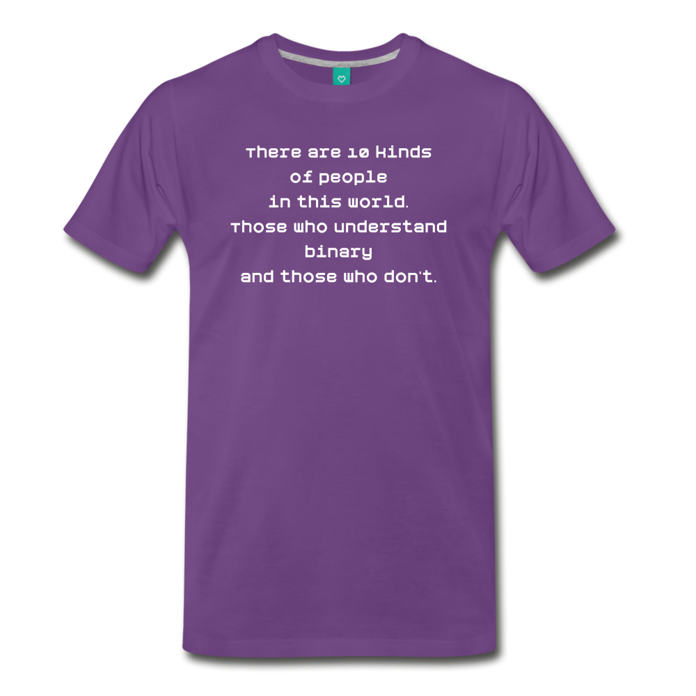 Binary People (Men's Premium T-Shirt) - purple