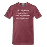 Binary People (Men's Premium T-Shirt) - heather burgundy