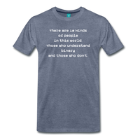 Binary People (Men's Premium T-Shirt) - heather blue
