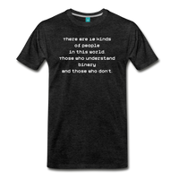 Binary People (Men's Premium T-Shirt) - charcoal gray