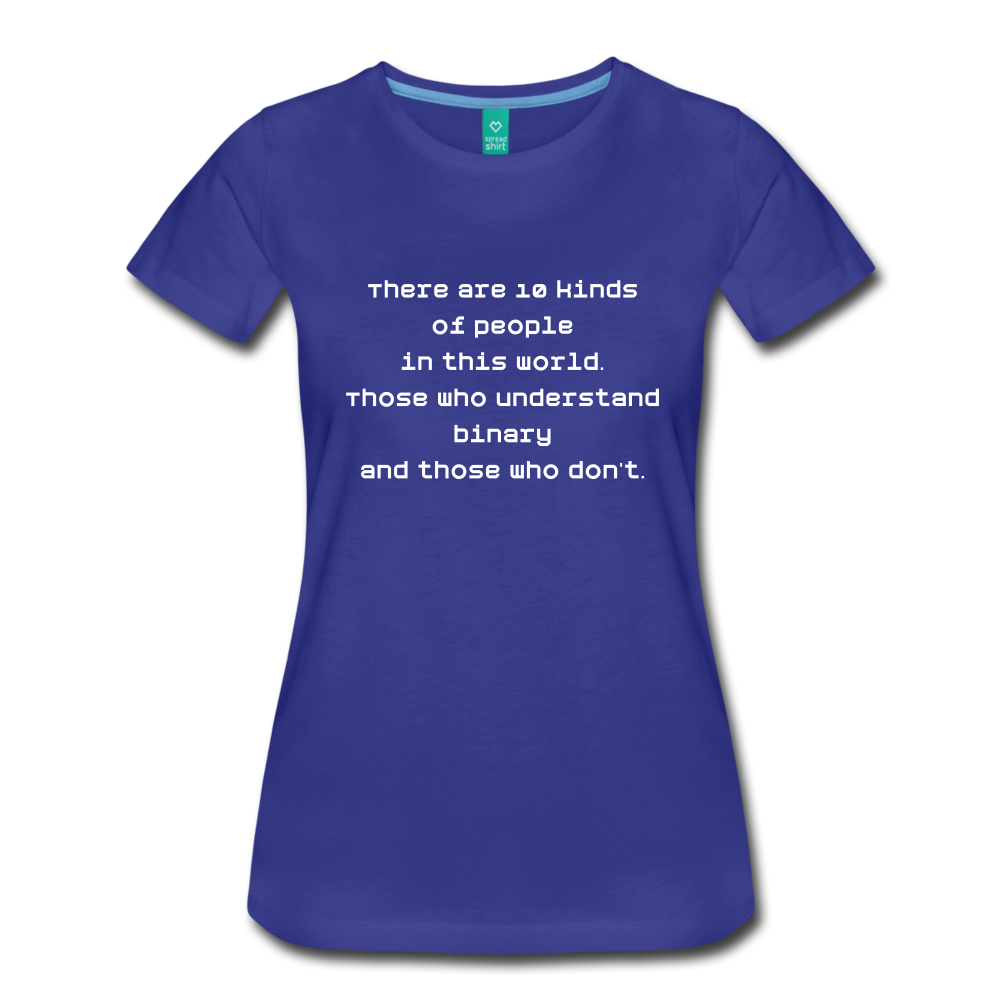 Binary People (Women’s Premium T-Shirt) - royal blue