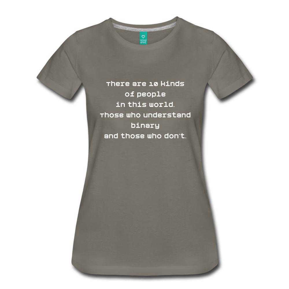 Binary People (Women’s Premium T-Shirt) - asphalt gray