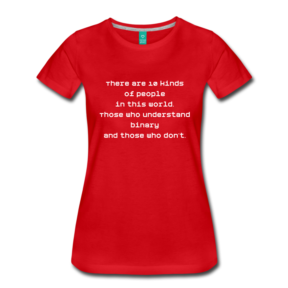 Binary People (Women’s Premium T-Shirt) - red
