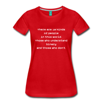 Binary People (Women’s Premium T-Shirt) - red