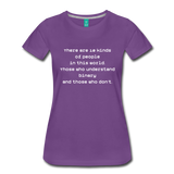 Binary People (Women’s Premium T-Shirt) - purple