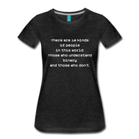 Binary People (Women’s Premium T-Shirt) - charcoal gray