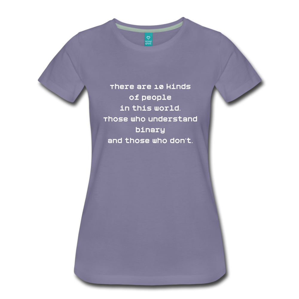 Binary People (Women’s Premium T-Shirt) - washed violet