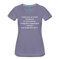 Binary People (Women’s Premium T-Shirt) - washed violet