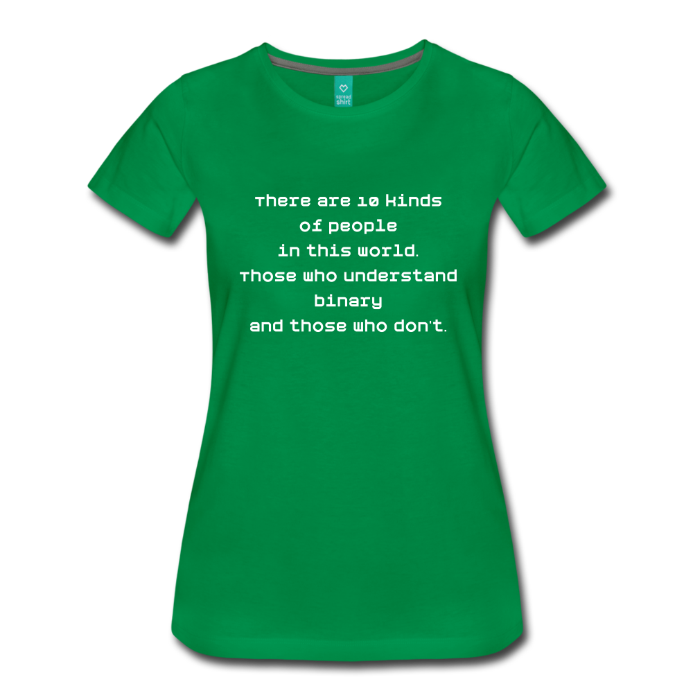 Binary People (Women’s Premium T-Shirt) - kelly green