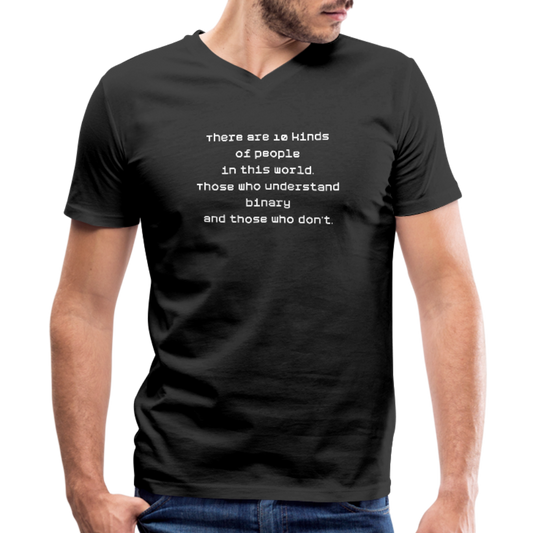 Binary People (Men's V-Neck T-Shirt) - black