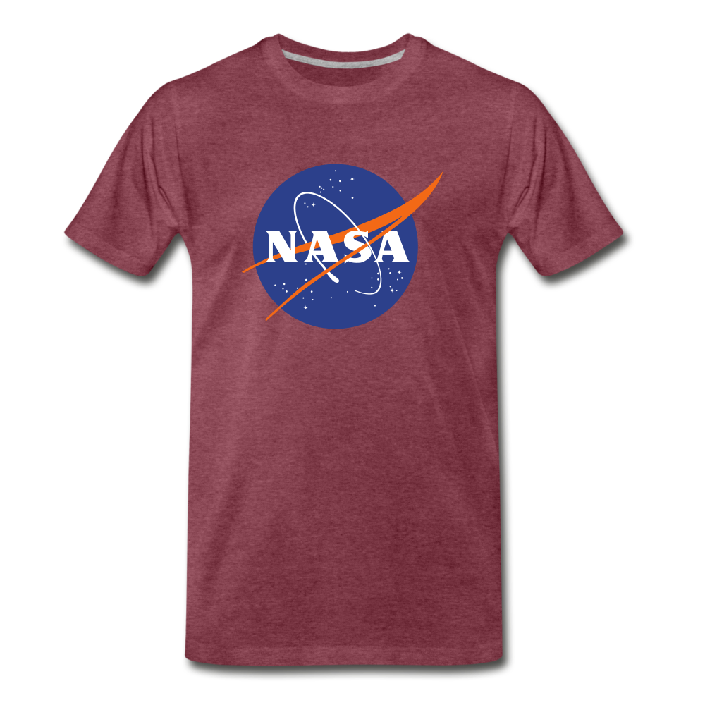 NASA Logo (Men's Premium T-Shirt) - heather burgundy