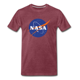 NASA Logo (Men's Premium T-Shirt) - heather burgundy