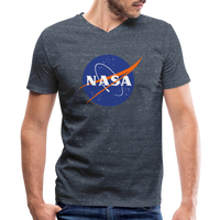 NASA Logo (Men's V-Neck T-Shirt by Canvas) - heather navy