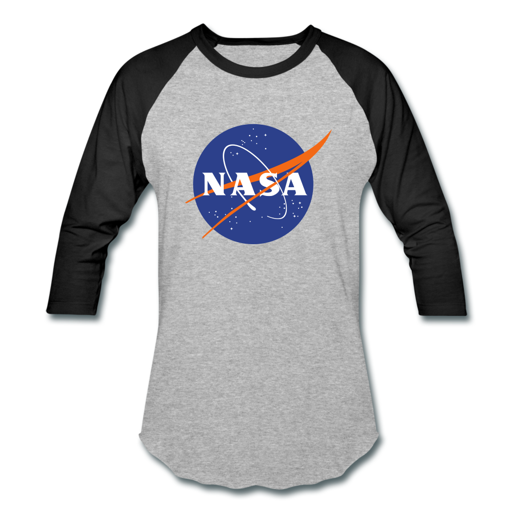 NASA Logo (Baseball T-Shirt) - heather gray/black