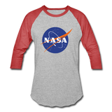 NASA Logo (Baseball T-Shirt) - heather gray/red