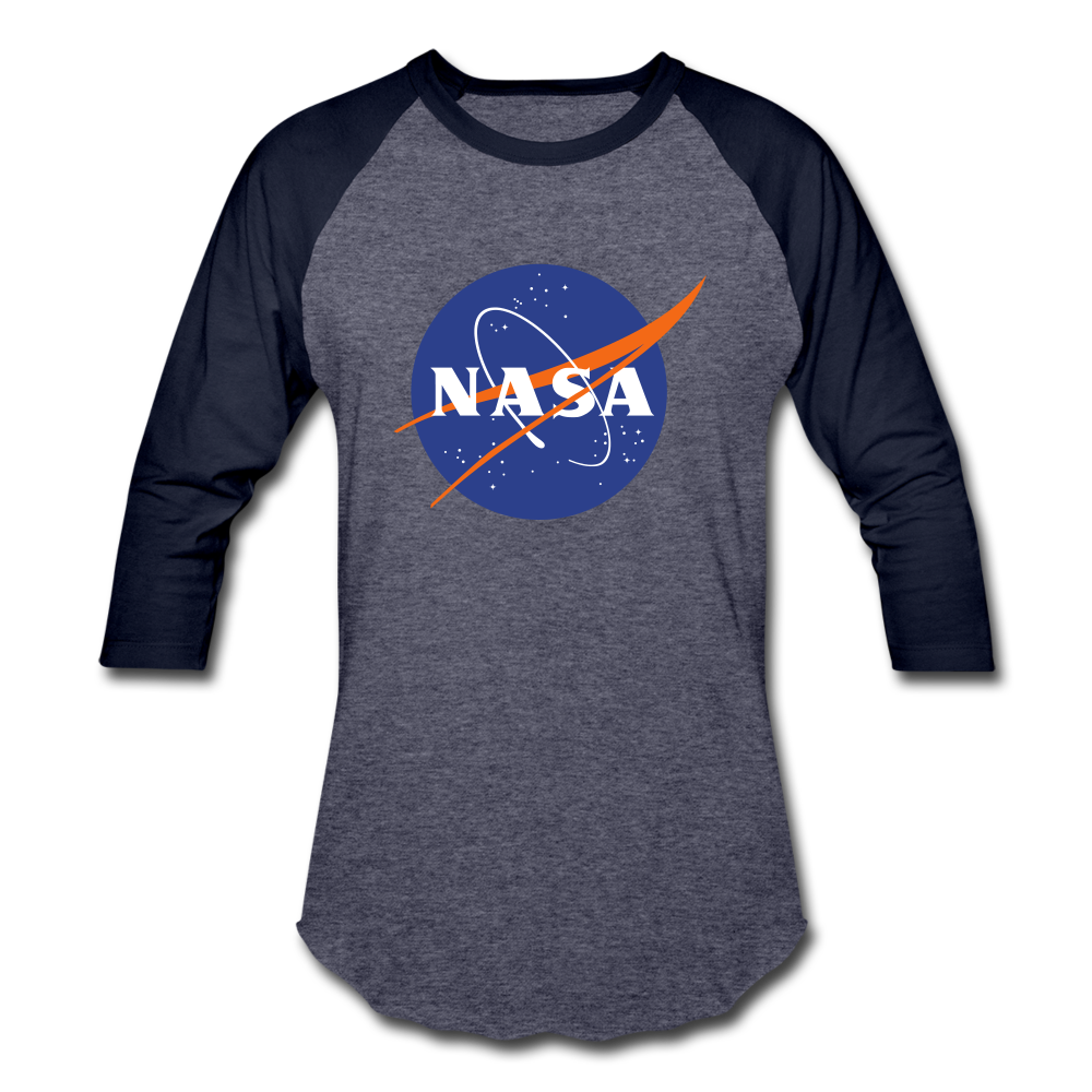 NASA Logo (Baseball T-Shirt) - heather blue/navy