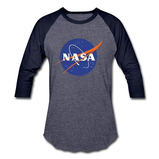 NASA Logo (Baseball T-Shirt) - heather blue/navy