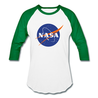 NASA Logo (Baseball T-Shirt) - white/kelly green