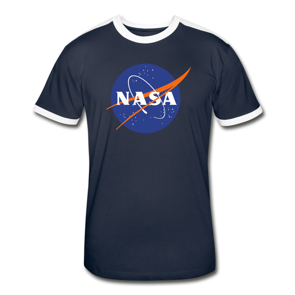 NASA Logo (Men's Retro T-Shirt) - navy/white