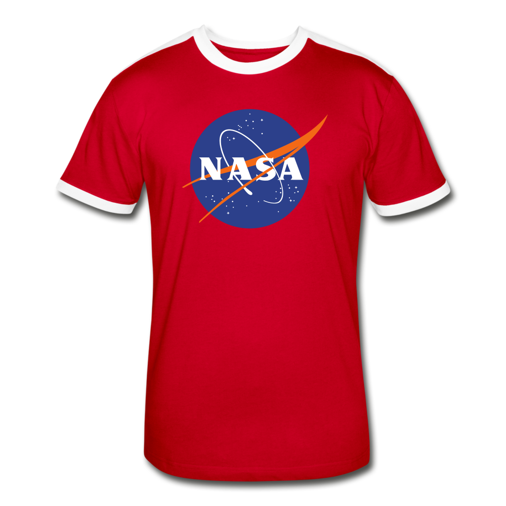 NASA Logo (Men's Retro T-Shirt) - red/white
