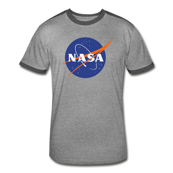 NASA Logo (Men's Retro T-Shirt) - heather gray/charcoal