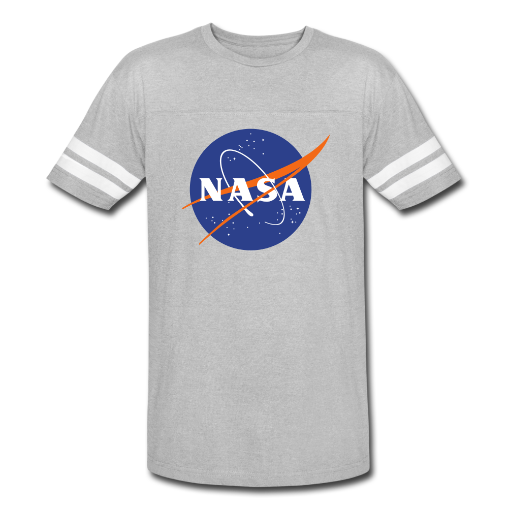 NASA Logo (Men's Vintage Sport T-Shirt) - heather gray/white
