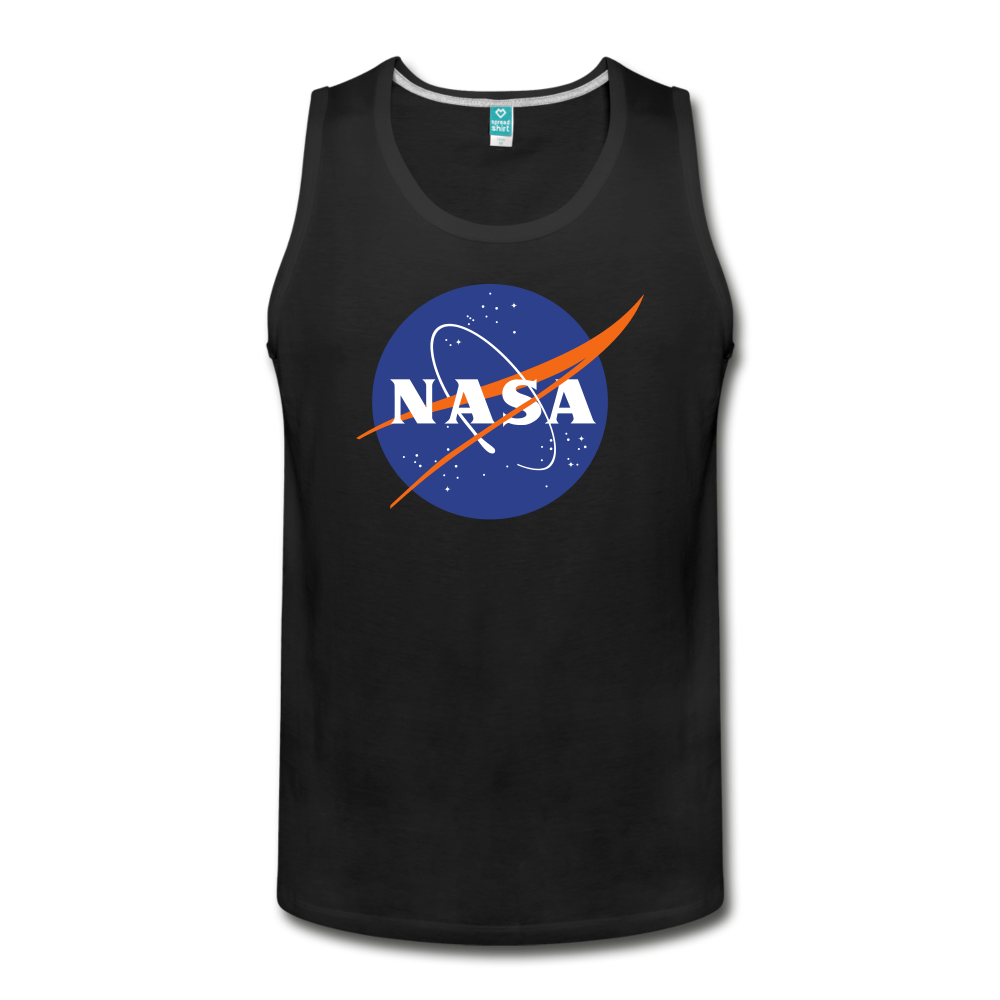 NASA Logo (Men's Slim Fit Premium Tank) - black