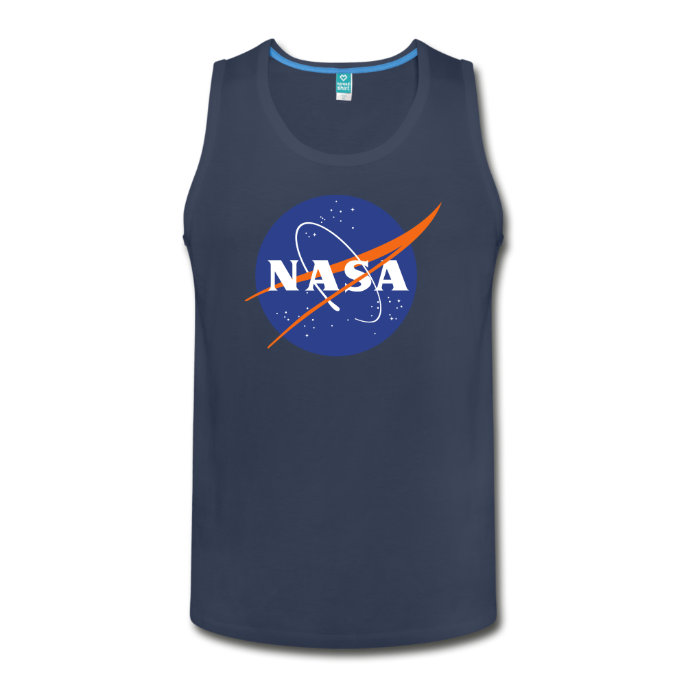 NASA Logo (Men's Slim Fit Premium Tank) - navy