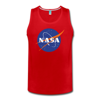 NASA Logo (Men's Slim Fit Premium Tank) - red