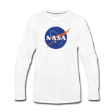 NASA Logo (Men's Premium Long Sleeve T-Shirt) - white