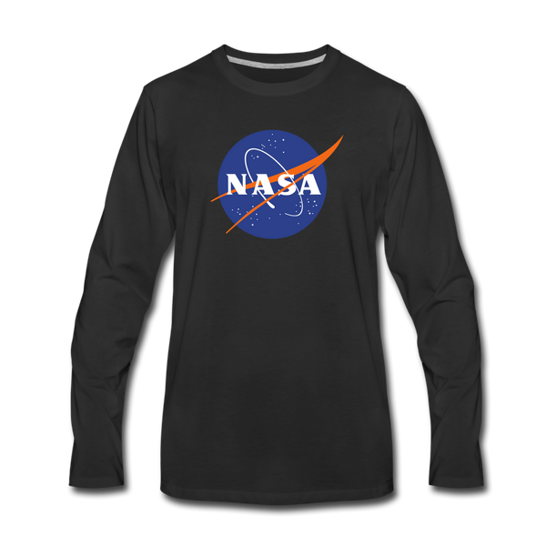 NASA Logo (Men's Premium Long Sleeve T-Shirt) - black