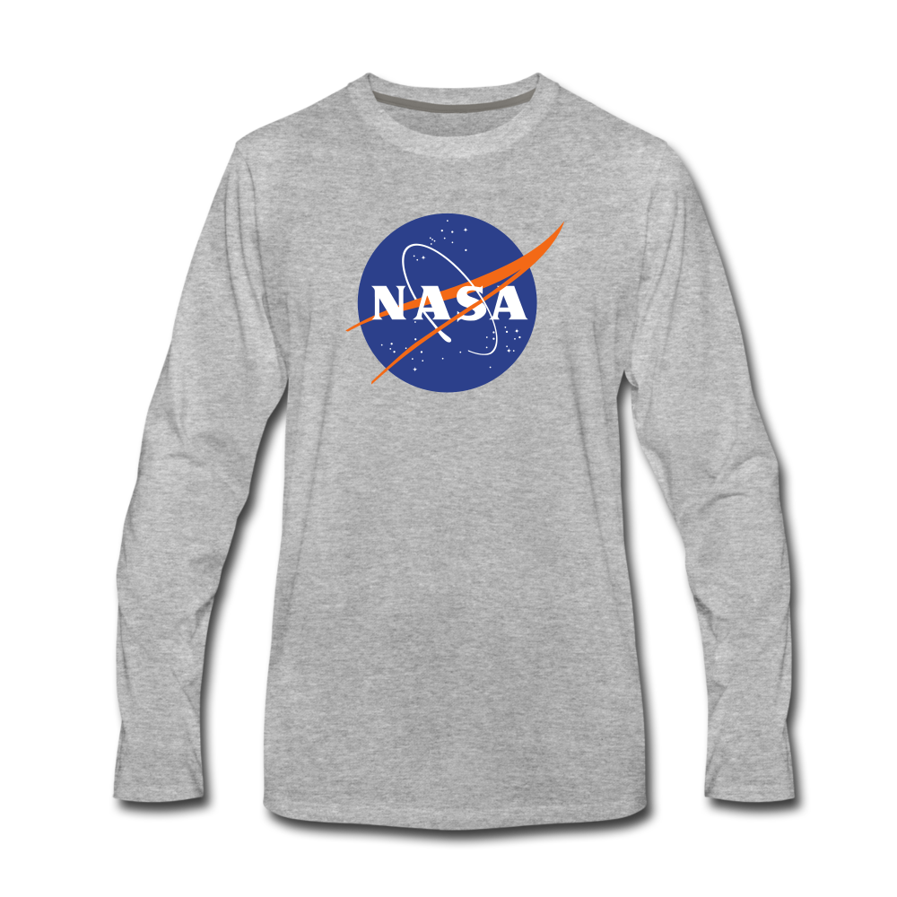 NASA Logo (Men's Premium Long Sleeve T-Shirt) - heather gray