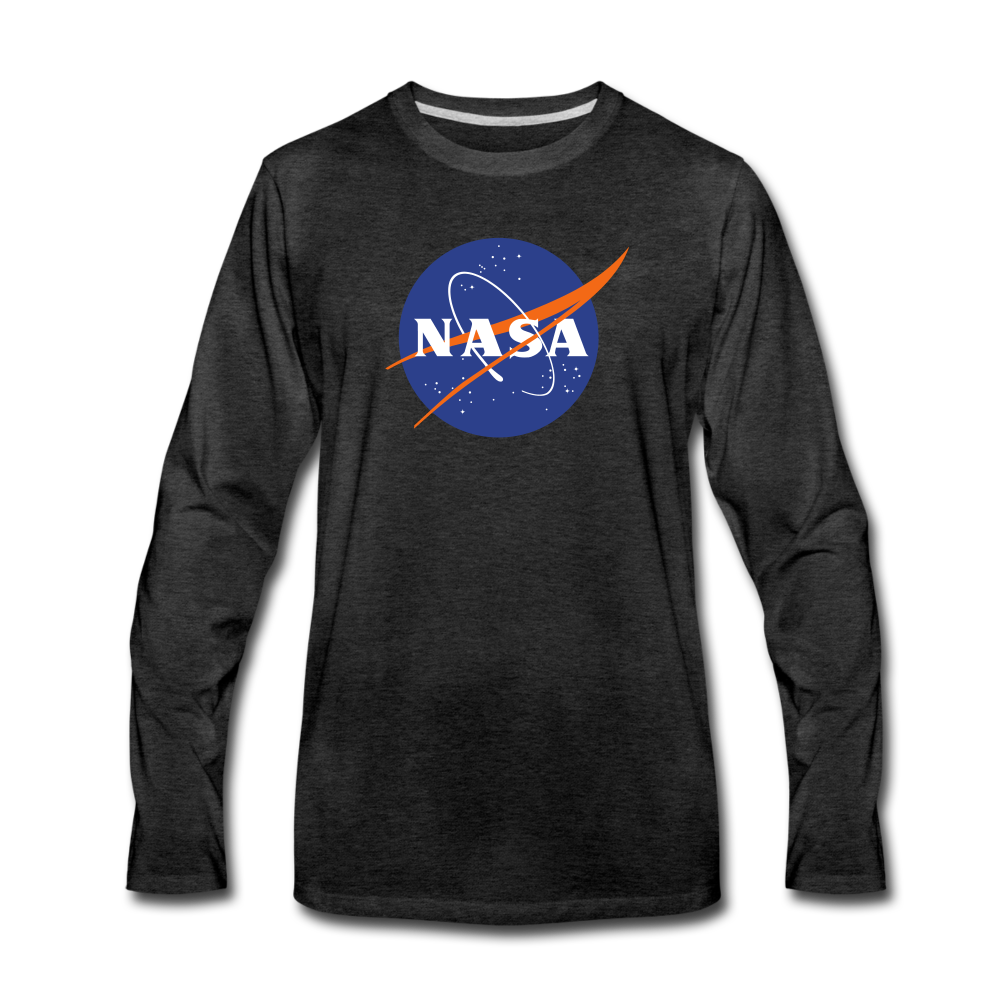 NASA Logo (Men's Premium Long Sleeve T-Shirt) - charcoal gray