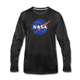 NASA Logo (Men's Premium Long Sleeve T-Shirt) - charcoal gray