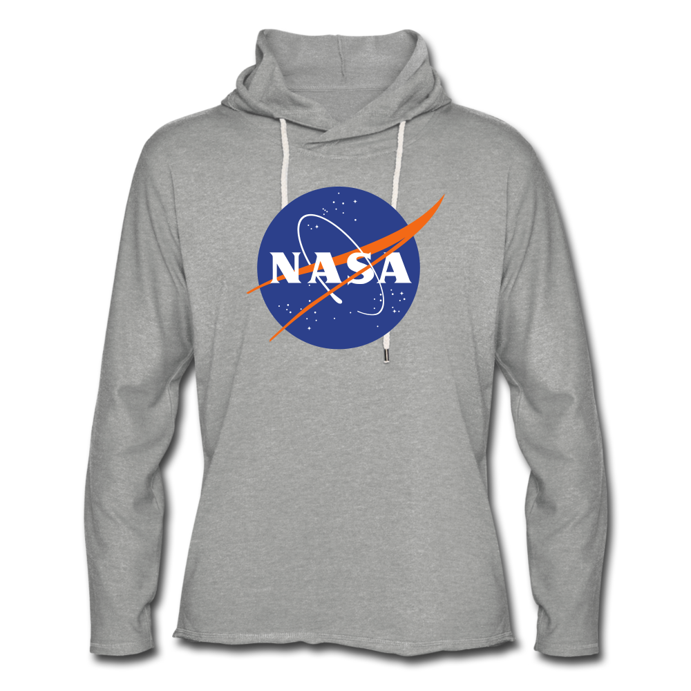 NASA Logo (Unisex Lightweight Terry Hoodie) - heather gray