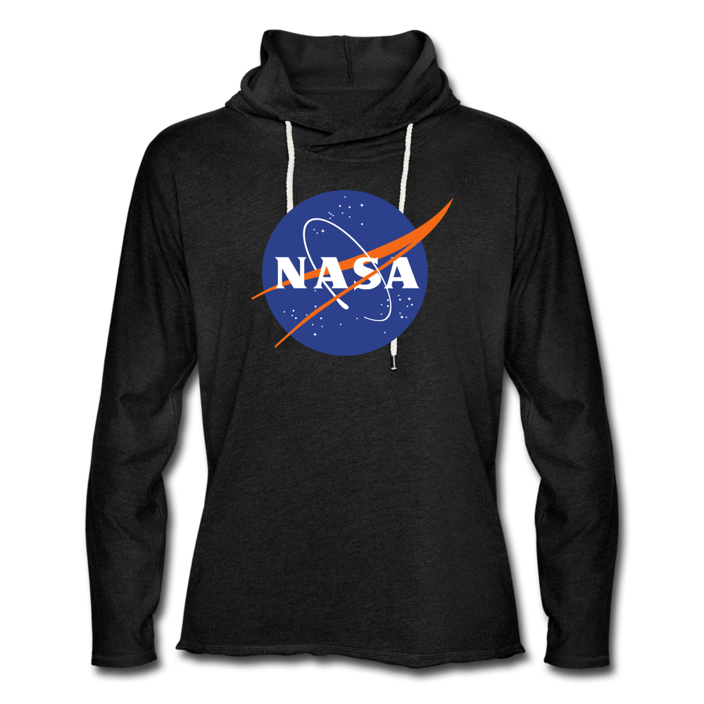 NASA Logo (Unisex Lightweight Terry Hoodie) - charcoal gray