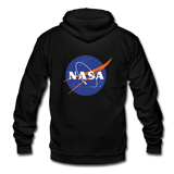 NASA Logo (Unisex Fleece Zip Hoodie) - black