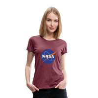 NASA Logo (Women’s Premium T-Shirt) - heather burgundy