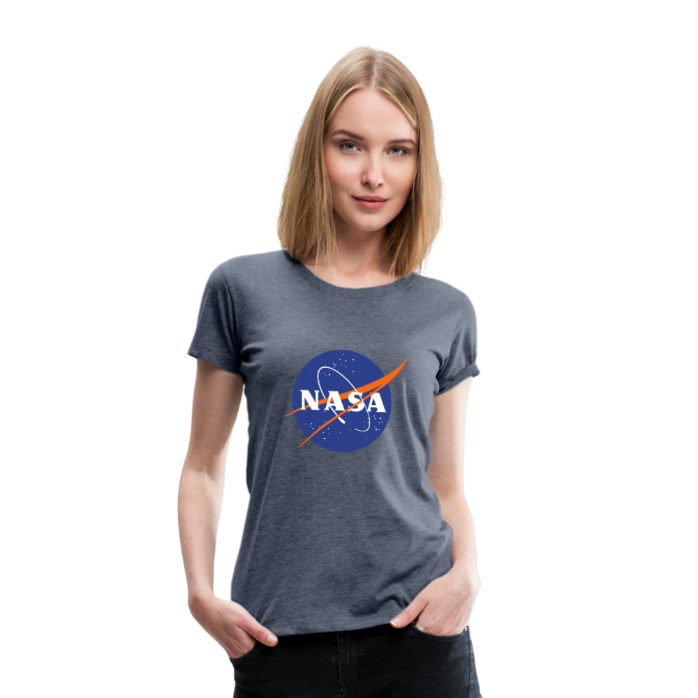NASA Logo (Women’s Premium T-Shirt) - heather blue