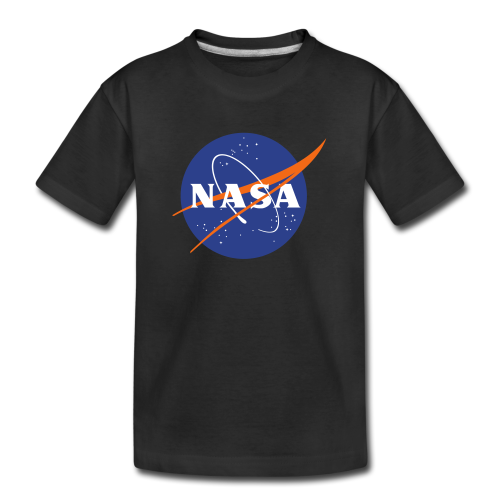 NASA Logo (Kids' Premium T-Shirt) - black