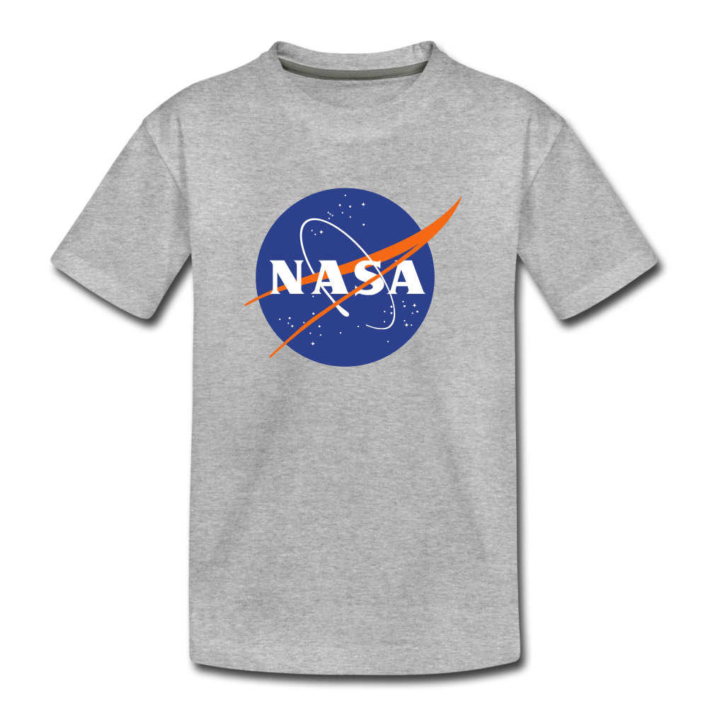 NASA Logo (Kids' Premium T-Shirt) - heather gray