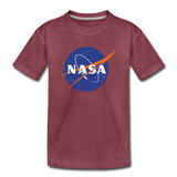 NASA Logo (Kids' Premium T-Shirt) - heather burgundy