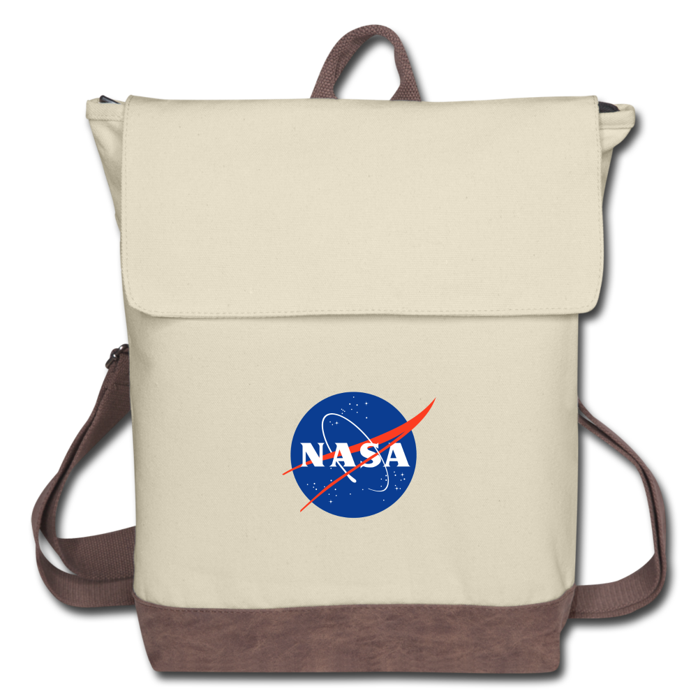 NASA Logo (Canvas Backpack) - ivory/brown