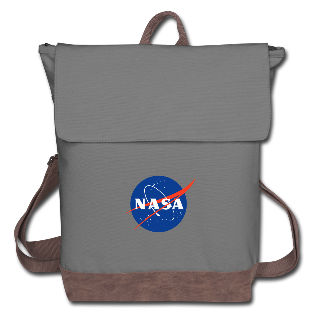 NASA Logo (Canvas Backpack) - gray/brown