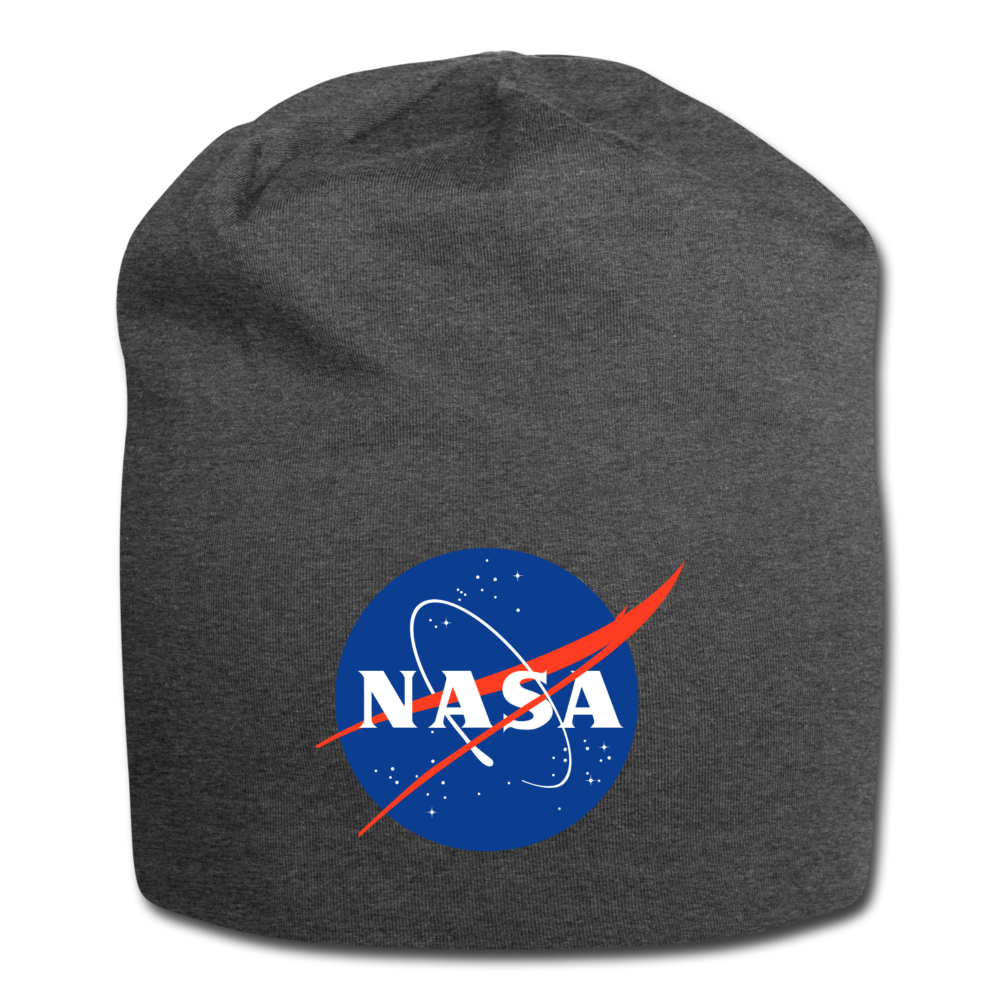 NASA Logo (Jersey Beanie) - charcoal gray